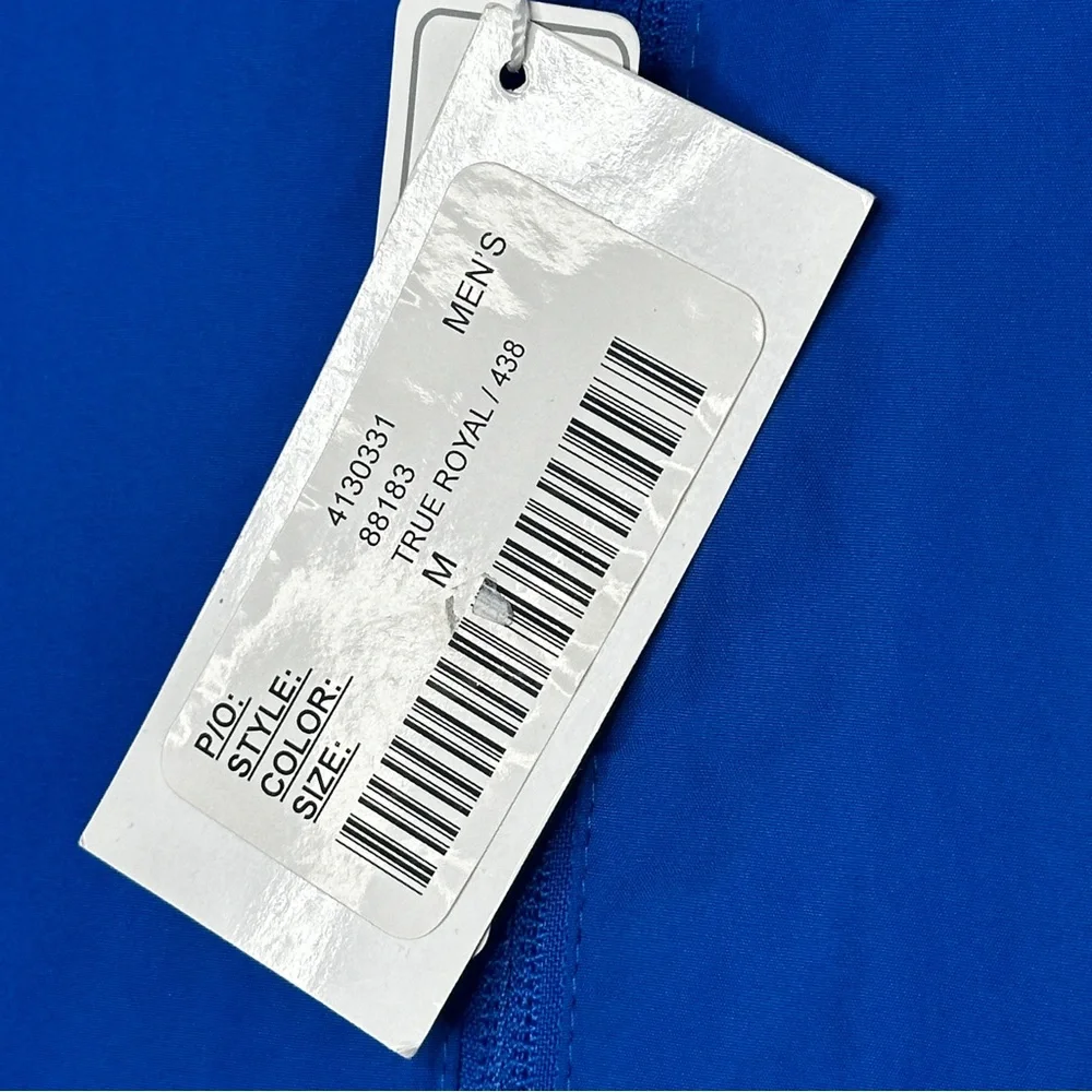 Core 365 Blue Mens Jacket Reflective Water Resistance‎ NWT 100% polyester